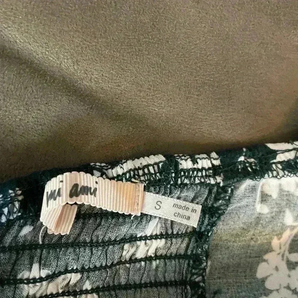 118. Mi Ami Green and White Floral Dress, Size S, EUC - Picture 6 of 6